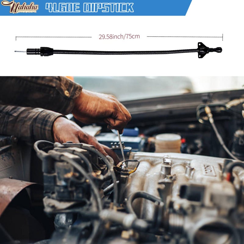 HAHAHA-for GM Trans FLEXABLE Dipstick 700R4-4L60E Black - Image 2